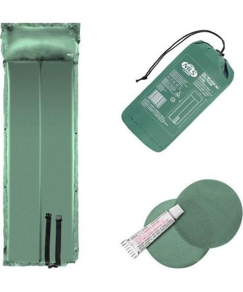 Inflatable Camping Mats Nils Camp: NC4008 ŽALIAS SAVAIME PRIPUČIAMAS KILIMĖLIS NILS CAMP