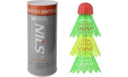 Badminton Shuttlecocks Nils: Greitojo badmintono plunksniukai Nils NBL6593, nailonas, LED, 3 vnt.