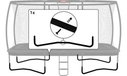 Trampoline Spare Parts BERG: Ultim Elite - W-leg 500 (L+R, Incl. Fasteners)