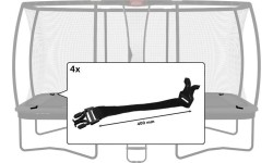 Batutų dalys ir aksesuarai BERG: Ultim Safety Net DLX XL - Buckle (400mm) (4x)