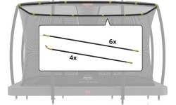 Batutų dalys ir aksesuarai BERG: Ultim Safety Net Deluxe - Set Tent Tubes 330 (for .02 vers.)