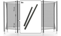 Batutų dalys ir aksesuarai BERG: Safety Net Comfort - Foam Set 200 (87+78cm)