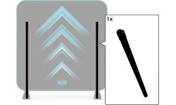 Batutų dalys ir aksesuarai BERG: AeroWall - Frame Tube Straight 2x2