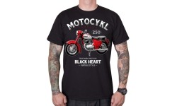 Men's T-Shirts Black Heart: T-Shirt BLACK HEART Motorcycle Panelka