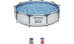 Viršžeminiai baseinai Bestway: Stovas baseinui 10 pėdų 305x76cm SteelPRO 3 in 1 BESTWAY