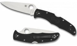 Medžiokliniai ir išgyvenimo peiliai Spyderco, Inc.: Sulankstomas peilis Spyderco C10FPBK Endura 4, plokščiai šlifuotas, juodas