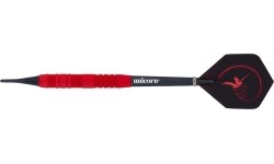 Smiginio strėlytės Unicorn: Strėlytė Unicorn Core Plus gumuotas žalvaris raudonas – 3 vnt.