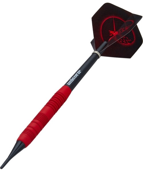 Smiginio strėlytės Unicorn: Strėlytė Unicorn Core Plus gumuotas žalvaris raudonas – 3 vnt.