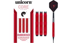 Smiginio strėlytės Unicorn: Strėlytė Unicorn Core Plus gumuotas žalvaris raudonas – 3 vnt.