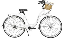 Dviračiai jaunimui ir suaugusiems : Dviratis AZIMUT Sarema ALU 28" 3-speed 2023 white matt