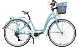 Dviračiai jaunimui ir suaugusiems : Dviratis AZIMUT Sarema 28" ALU TX-6 2023 turquoise