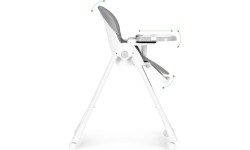 Outdoor Toys Eco Toys: Reguliuojamo aukščio maitinimo kėdė su eko odos dirželiais, dvigubas padėklas