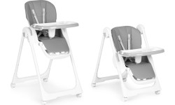 Outdoor Toys Eco Toys: Reguliuojamo aukščio maitinimo kėdė su eko odos dirželiais, dvigubas padėklas