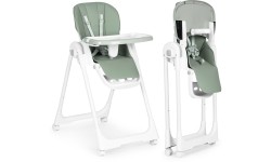 Outdoor Toys Eco Toys: Reguliuojamo aukščio maitinimo kėdė su eko odos dirželiais, dvigubas padėklas