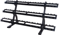 Dumbbell Stands inSPORTline: Trijų lentynų viengubų hantelių stovas inSPORTline GymRack III