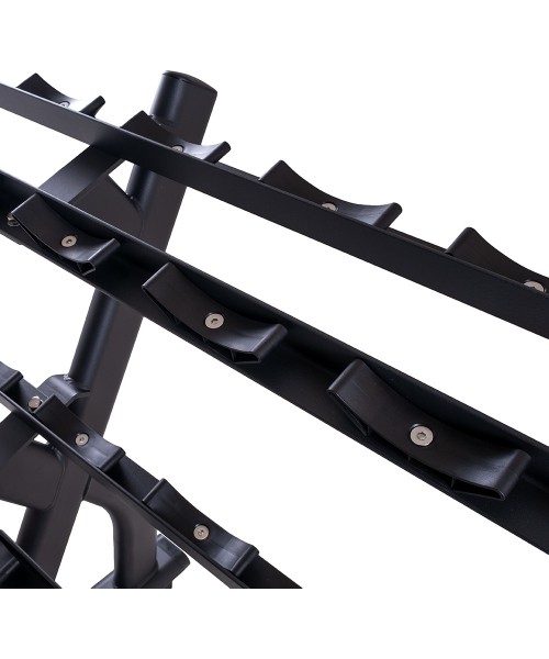 Dumbbell Stands inSPORTline: Trijų lentynų viengubų hantelių stovas inSPORTline GymRack III