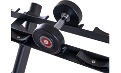 Dumbbell Stands inSPORTline: Trijų lentynų viengubų hantelių stovas inSPORTline GymRack III