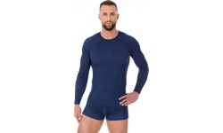 Marškiniai ilgomis rankovėmis Brubeck: Brubeck Termo Marškinėliai Vyrams Active Wool Black