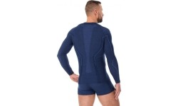 Marškiniai ilgomis rankovėmis Brubeck: Brubeck Termo Marškinėliai Vyrams Active Wool Black