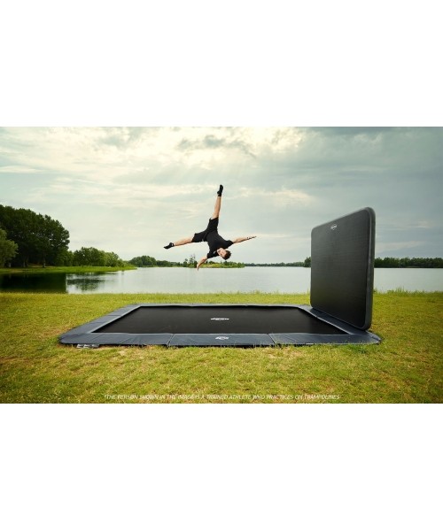 Įleidžiami batutai BERG: BERG SPORTS Ultim Champion FlatGround 500 Grey + AeroWall