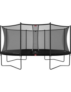 On-ground trampolines BERG: Batutas BERG Grand Favorit Regular - 520cm, juodas, su apsaugos tinklu Comfort