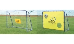 Football Goals Spartan: Lengvai surenkami mobilūs futbolo vartai + atmušimo sienelė Spartan 213x152x76cm