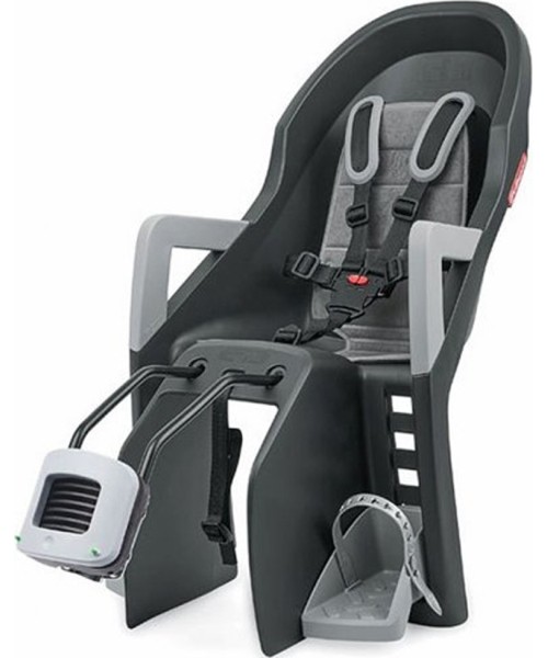 Gloves & Helmets & Accessories : Dviračio kėdutė Polisport Guppy Maxi+ FF, ant rėmo (tamsiai pilka)