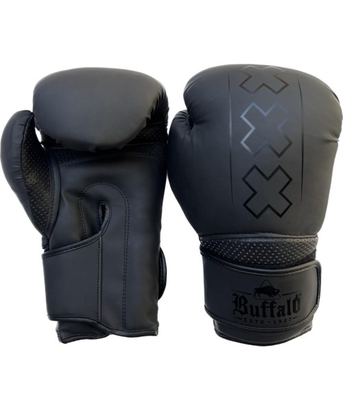 Bokso pirštinės Buffalo: Buffalo Metalinės bokso pirštinės juodos 12oz