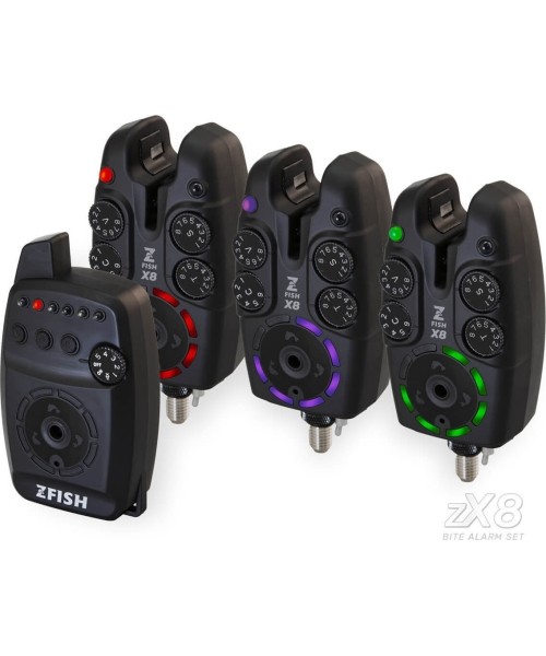 Kibimo indikatoriai ZFish: ZFISH įkandimo signalizatoriaus rinkinys Zx8 3+1