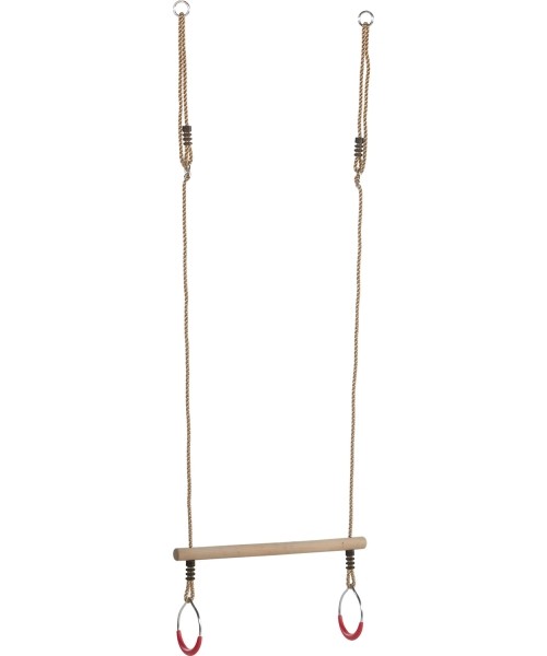 Gymnastics Rings KBT: wooden ring trapeze with metal ring