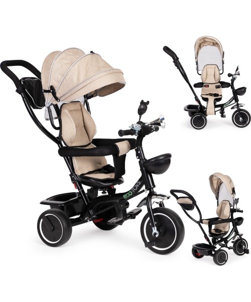 Children's Scooters Eco Toys: Triratukas triratukas su pasukama sėdyne Beige ECOTOYS