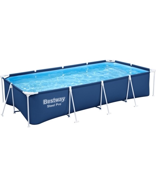 Viršžeminiai baseinai Bestway: "Bestway Steel Pro" baseinas 400 x 211 x 81 cm