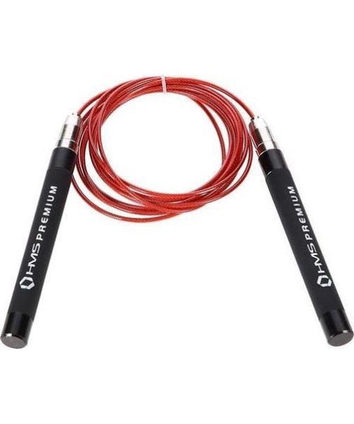 Jumping Ropes HMS Premium: Lengva greičio šokdynė HMS SK60 juoda-raudona