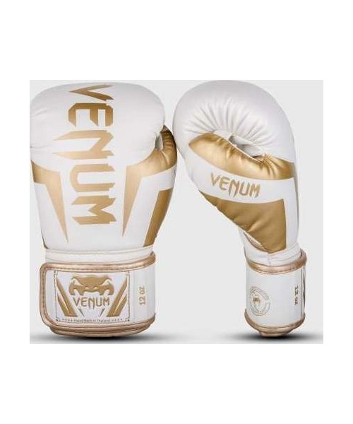 Boxing Gloves Venum: "Venum Elite" bokso pirštinės - baltos/auksinės