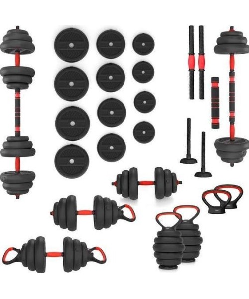 Adjustable Dumbbells HMS: SGN120 PRO SET 6IN1 SVARMENŲ RINKINYS 20KG HMS