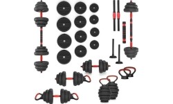 Keičiamo svorio hanteliai ir rinkiniai HMS: SGN120 PRO SET 6IN1 SVARMENŲ RINKINYS 20KG HMS
