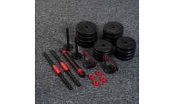 Keičiamo svorio hanteliai ir rinkiniai HMS: SGN120 PRO SET 6IN1 SVARMENŲ RINKINYS 20KG HMS