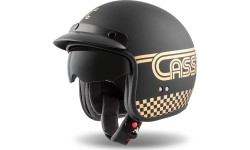 Open Face Helmets Cassida: Motociklininko šalmas Cassida Oxygen Rondo 2023 Black Matte/Gold