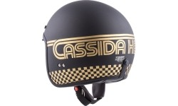 Open Face Helmets Cassida: Motociklininko šalmas Cassida Oxygen Rondo 2023 Black Matte/Gold