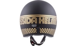 Open Face Helmets Cassida: Motociklininko šalmas Cassida Oxygen Rondo 2023 Black Matte/Gold