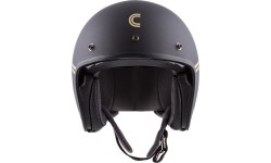 Open Face Helmets Cassida: Motociklininko šalmas Cassida Oxygen Rondo 2023 Black Matte/Gold
