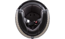Open Face Helmets Cassida: Motociklininko šalmas Cassida Oxygen Rondo 2023 Black Matte/Gold