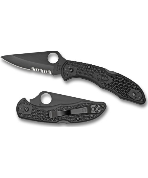 Medžiokliniai ir išgyvenimo peiliai Spyderco, Inc.: Sulankstomas peilis Spyderco C11PSBBK Delica 4, juodas