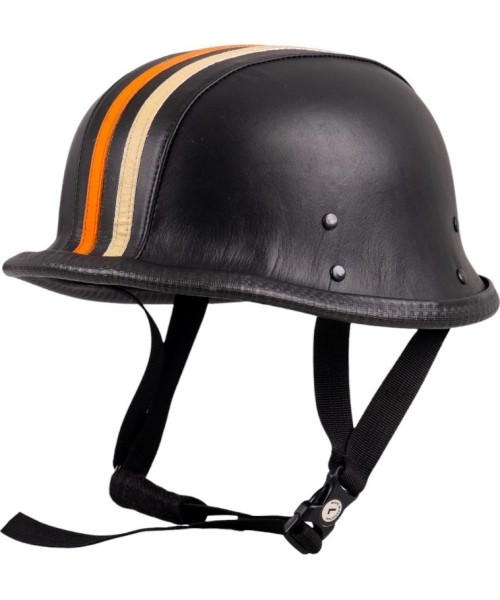 Atviro veido šalmai Sodager: Retro atviro veido motociklininko šalmas Sodager Stripes
