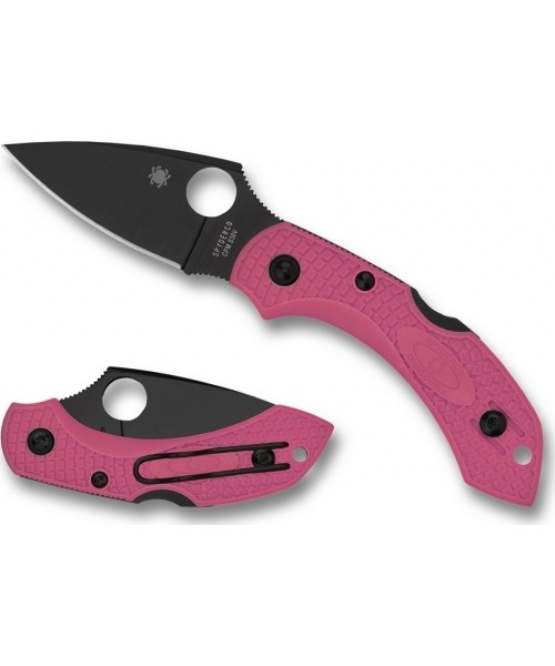 Medžiokliniai ir išgyvenimo peiliai Spyderco, Inc.: Sulankstomas peilis Spyderco C28FPPNS30VBK2 Dragonfly 2, rožinis