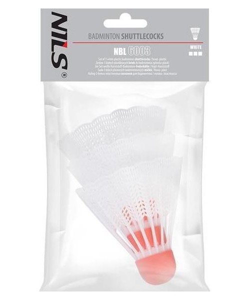 Badminton Shuttlecocks Nils: Nailoniniai badmintono plunksniukai Nils NBL6003, 3 vnt.