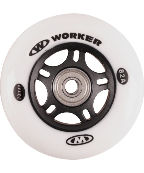 Spare Wheels for Skates Worker: Ratukai riedučiams Worker 70 mm ABEC-5 Carbon - 4 vnt.