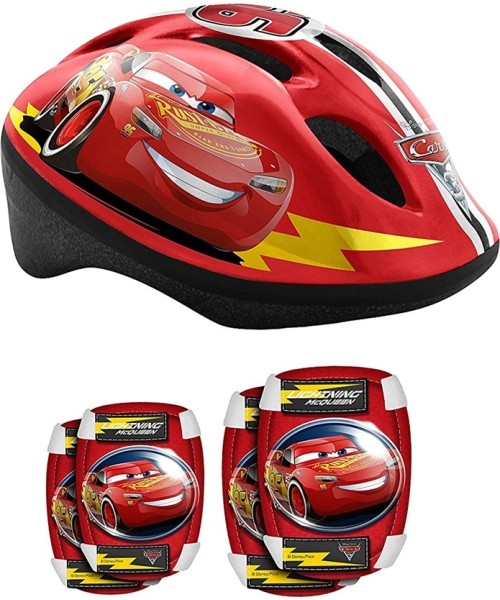 Dviračių ir riedučių apsaugos : Vaikiškas apsaugų rinkinys Disney Cars