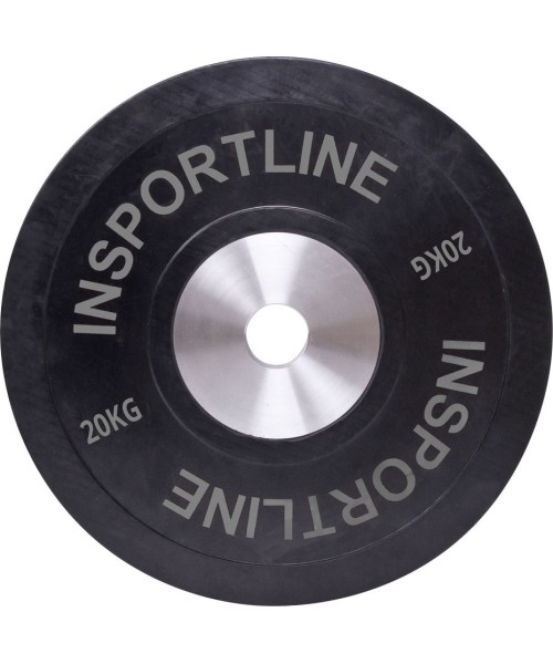 50 mm - Svoriai tinkami mėtymui inSPORTline: Olimpinis svoris tinkamas mėtymui 50mm inSPORTline BumperPlate 20kg