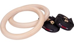 Gymnastics Rings inSPORTline: Mediniai gimnastikos žiedai su diržais inSPORTline CF927 23mm